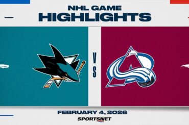 NHL Highlights | Sharks vs. Avalanche - February 4, 2026