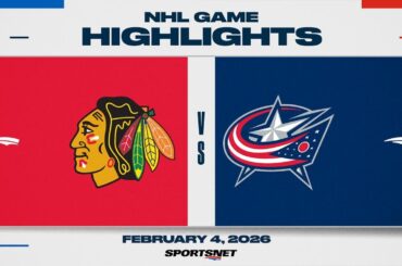 NHL Highlights | Blackhawks vs. Blue Jackets - February 4, 2026