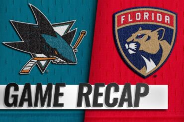 Vatrano has four points as Panthers beat Sharks, 6-2
