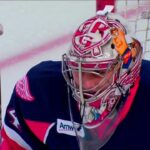 Petr Mrazek faces down Derek Meech Rapid Fire Compeition Ahl Allstar Game Weekend