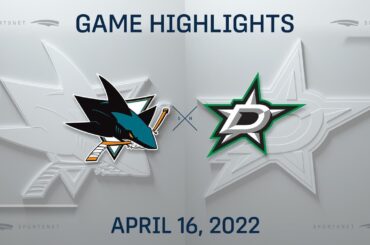 NHL Highlights | Sharks vs. Stars - Apr 16, 2022