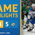 Game Highlights: Stars 5, Blues 4