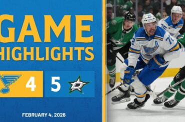 Game Highlights: Stars 5, Blues 4