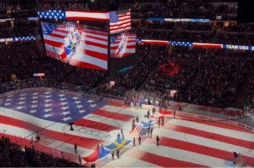 Olympic send off tribute for the Colorado Avs players headed to Italy