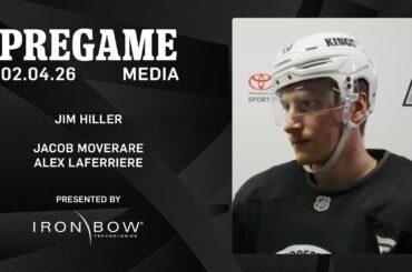 MEDIA: Jacob Moverare, Alex Laferriere, and Jim Hiller | 02.04.26 Pregame vs SEA