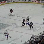 Laval Rocket's Luke Tuch and Utica Comets' Nathan Légaré get into a fight 2/4/26