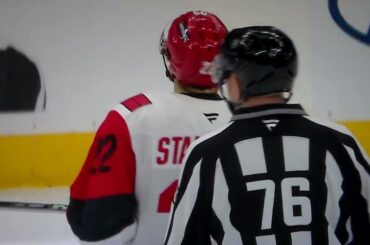 Hurricanes' Logan Stankoven trips Devils' Cody Glass, receives 2 minute tripping penalty