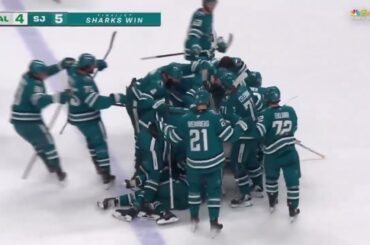 Tyler Toffoli completes the comeback for San Jose with the OT winner! Sharks 5 - 4 Stars