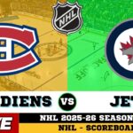 🔴LIVE : Montreal Canadiens Vs Winnipeg Jets | NHL 2026 | NHL Live SCOREBOARD