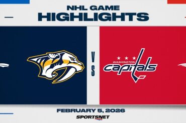 NHL Highlights | Predators vs. Capitals - February 5, 2026