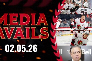 Brady Tkachuk, Tim Stützle, Nick Cousins, Travis Green Postgame Media vs PHI