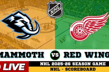 🔴LIVE : Detroit Red Wings Vs Utah Mammoth | NHL 2026 | NHL Live SCOREBOARD
