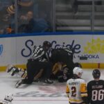 Peyton Krebs Drops 🥊 Gloves 🥊 With Connor Clifton