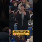 Avery Hayes Scores Twice in NHL Debut