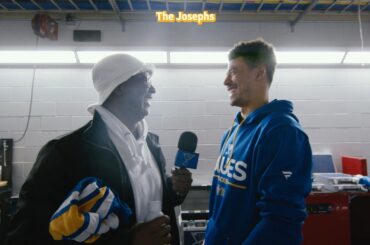 Blues' Dads take the mic before morning skate