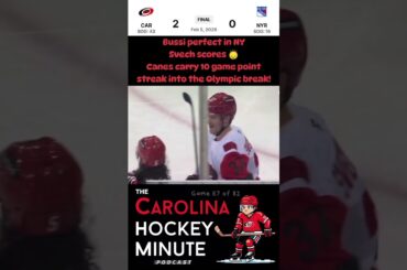 Bussi and Canes shut out Rangers at MSG, 2-0, push point streak to 10! #carolina #hurricanes #hockey