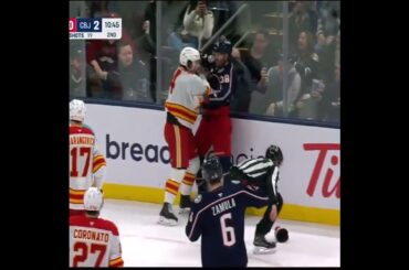 🥊🥊 Rasmus Andersson and Boone Jenner drop the gloves