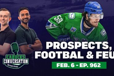 Canucks prospects, football, and Family Feud ft. Dave Hall | Canucks Conversation