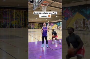 Average dude vs PRO HOOPER 🏀 #basketball #basketballshorts #ballislife