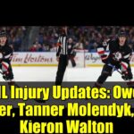 NHL Injury Updates: Owen Power, Tanner Molendyk, and Kieron Walton