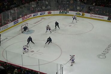 Alex Belzile of the Laval Rocket scores his 20th goal of the season vs. the Cleveland Monsters 2/7
