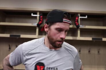 Markstrom, Halonen, Mercer, Keefe speak to the media following a 4-1 win in L.A.