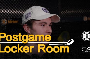 Peeke, Jeannot, Mittelstadt, and Minten speak with the media following 6-3 W vs PHI