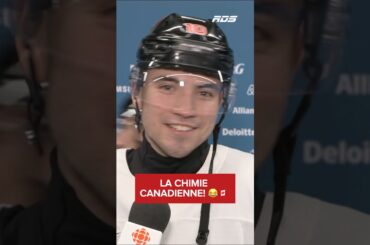 Le bon vieux Brad Marchand pratique son français! 😂#MilanoCortina2026