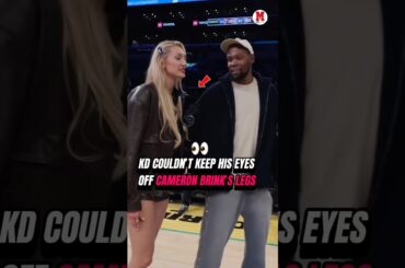 Looks like Kevin Durant couldn’t take his eyes off Cameron Brink’s legs 😅 #NBA #WNBA