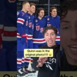 Did the New Jersey Devils CROP QUINN HUGHES out of this photo?! 🤨☠️