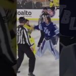 The goalies drop the gloves and meet at mid-ice 🥊 #shorts