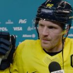 Team Sweden Gabriel Landeskog post-game interview (vs Team Italy)