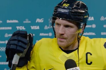 Team Sweden Gabriel Landeskog post-game interview (vs Team Italy)
