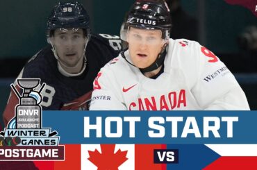 Nathan MacKinnon and team Canada crush Czechia in Olympic opener | DNVR Avalanche Postgame
