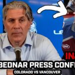 Jared Bednar on Scott Wedgewood's Injury & More After Avs Sloppy 3-1 WIN vs Canucks