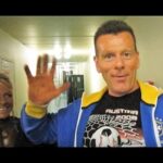 Simone & John Moore backstage - WFF Worlds 2010