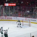 Minnesota Wild goalie Filip Gustavsson warms up 1/20/26