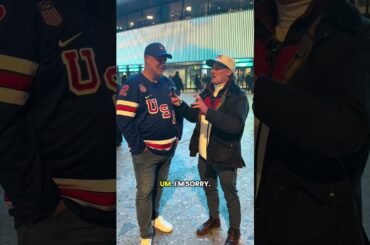 Tim had no idea he was talking to Matt Boldy’s Dad 😂🔥 #nhl #hockey #olympics #fyp