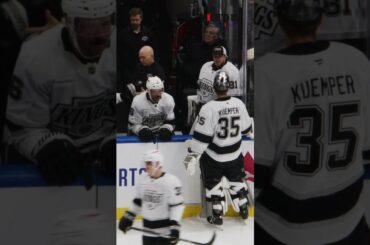 Eddy trying to catch everyone on the hot mic 🤣  #hockey #nhl