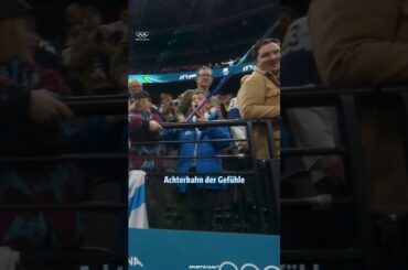 Achterbahn der Gefühle für Eishockey | Olympia | Sportschau #shorts