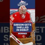 John Gibson struggled in net for Detroit behind their young defenseman