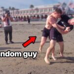 Wrestling strangers to see if jiu jitsu works