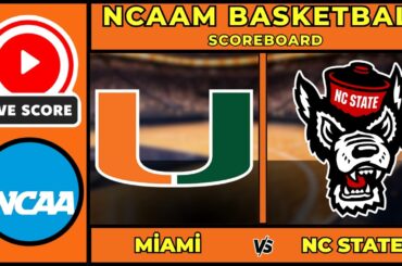 🔴 LIVE: Miami vs NC State | NCAA Men's Basketball Scoreboard | Feb 14 | ACC | Wolfpack vs Canes