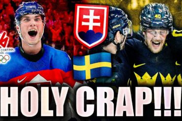 JURAJ SLAFKOVSKY MAKES OLYMPIC HISTORY + ELIAS PETTERSSON SCORES 2 MASSIVE GOALS: Sweden VS Slovakia