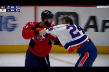 NHL Hockey fight - Tom Wilson(Capitals)vs. Scott Mayfield(Islanders)