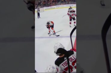 Travis Konecny trades a crosscheck for a vicious slash from Brendan Smith!