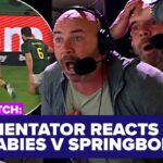 Commentator's INSANE reaction to Wallabies v Springboks | The Rugby Championship Highlights