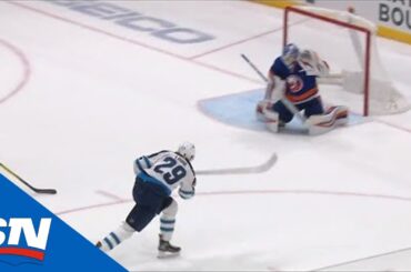 Patrik Laine Rips Goal Off Crossbar And In For First Of The Season