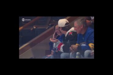 Colten Ellis' fam had the "I can't watch" look after Colten came up with a huge breakaway save #nhl