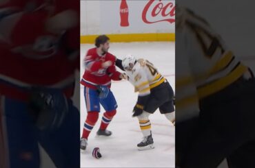 Kirby Dach laisse tomber les gants devant Jonathan Aspirot! 👀#GoHabsGo c. #NHLBruins 🏒